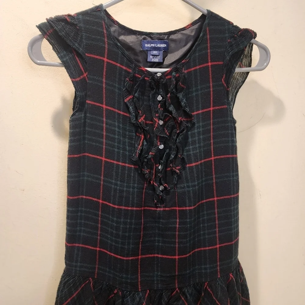 Ralph Lauren Plaid  Girls Dress Size 6x